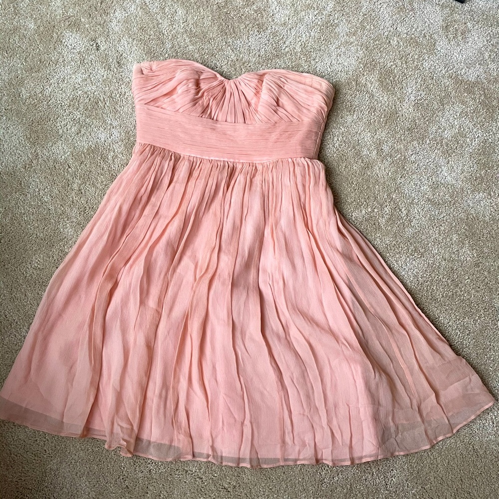 J. Crew Blush Chiffon Formal Mini Dress